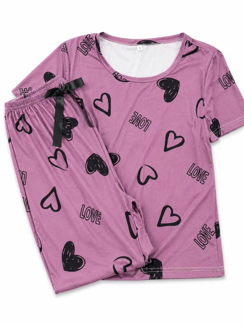 Nursing Pajama Set | Breastfeeding Sleepwear | Women’s Size Small | Pink Heart P
